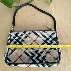 Burberry - Wool Check Pochette Beige